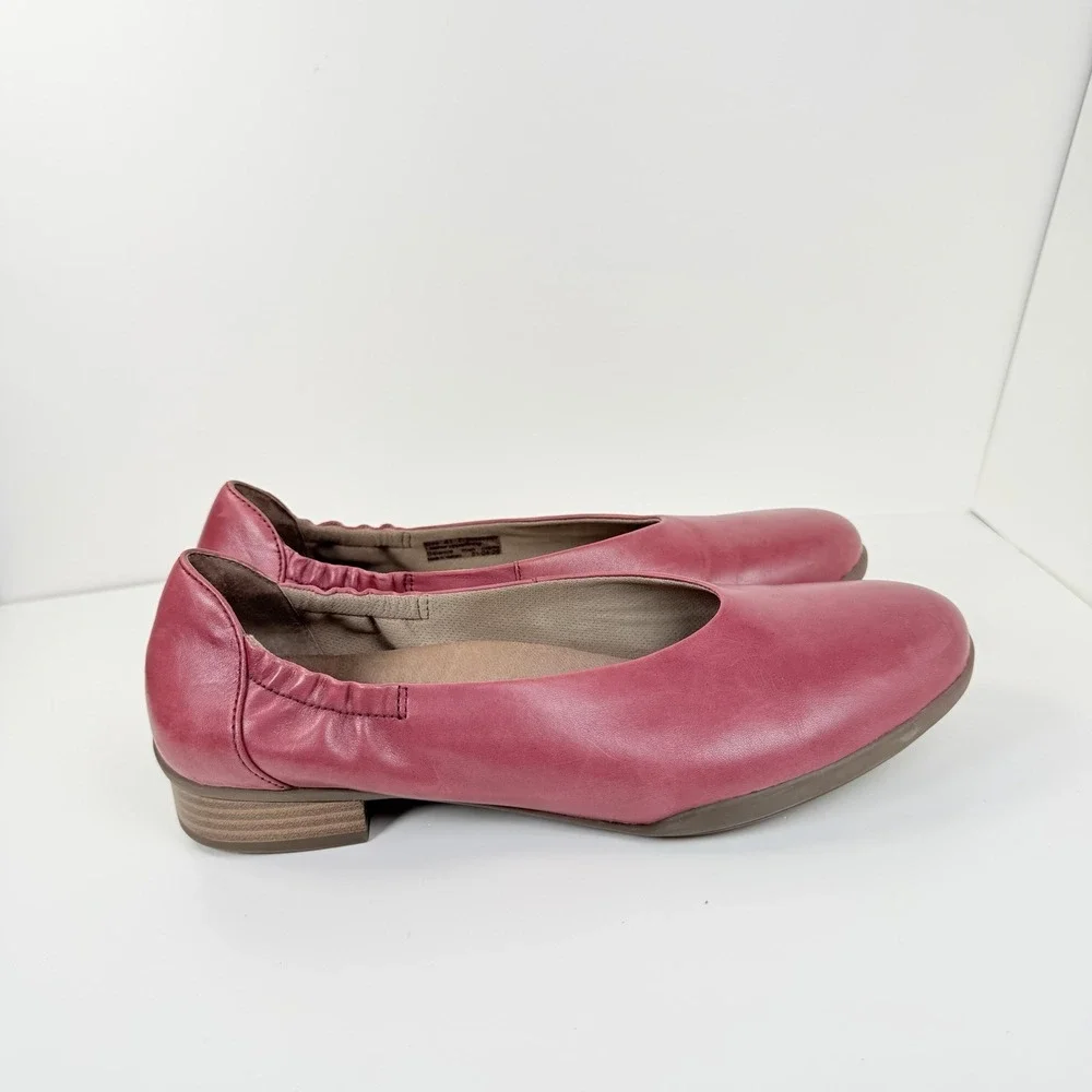 Dansko Womens Kira Ballet Flats Cabernet Leather Slip On EU 41